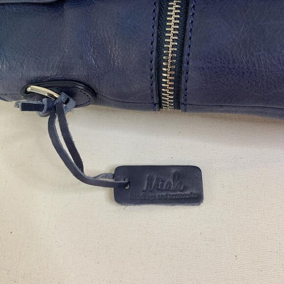 Stylish **Miah** navy blue leather - Picture 5 of 8